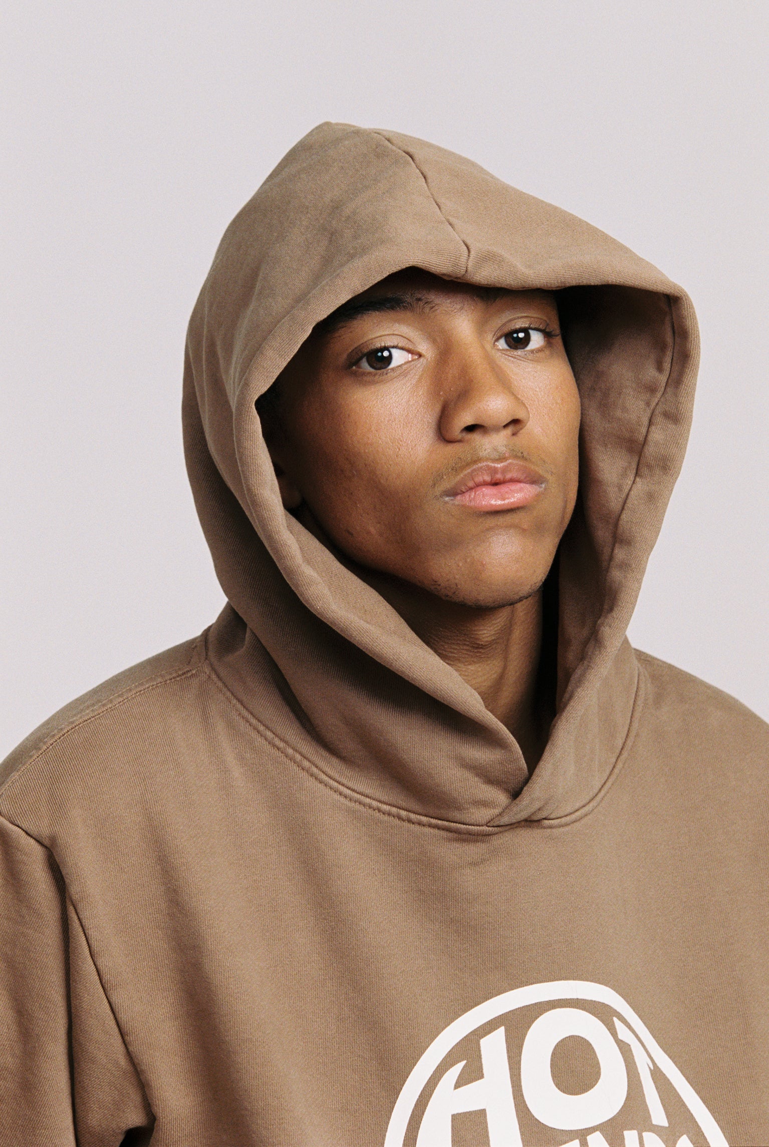 Brown and hotsell white hoodie