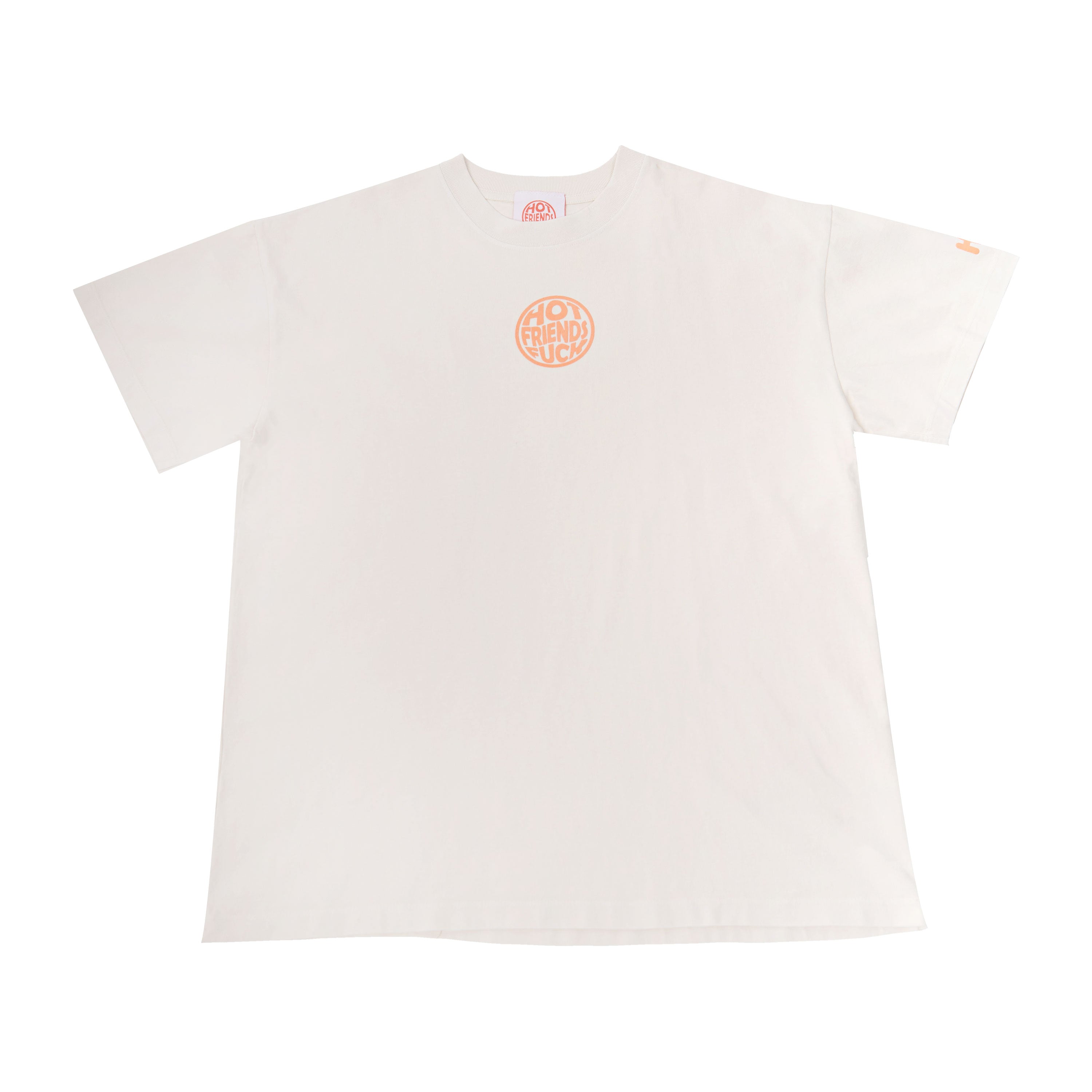 Cream Shirt with Salmon Pink Puff Print.